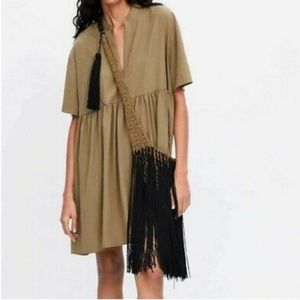 !SOLD! Zara Fringe bucket bag